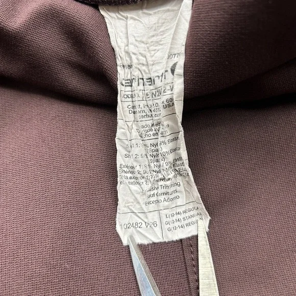 Carhartt Fitted Pants Purple Women's Large (12-14) Pull On Double Knee 102482 - Picture 10 of 12